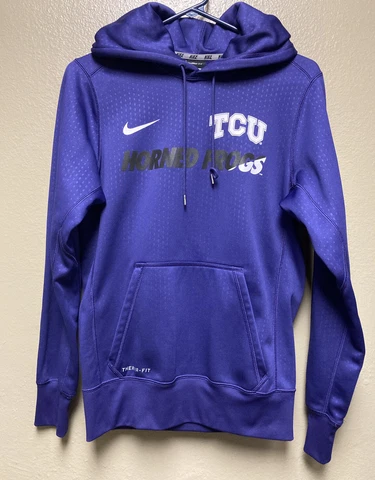 TCU Horned Frogs Nike Sweatshirt Therma Fit Purple Texas Christina University XS Cover