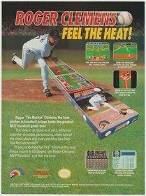 Roger Clemens MVP Baseball Vintage 90's Nintendo NES Game Print Ad Advertisement