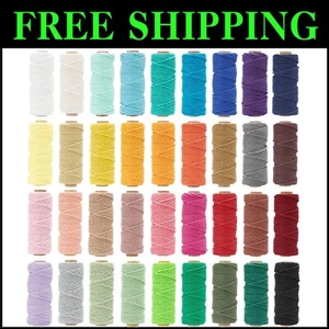 Colorful Macrame Cord Bulk - 36 Rolls of 3mm Cotton Twine for Creative Projects - Picture 1 of 10