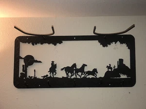 Unique Cowboy Hat And Jacket Wall Rack One Of A Kind Large Custom Rack - Picture 1 of 12
