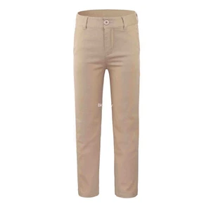 Bienzoe Girls School Uniform Pants Adjustable Regular Stretch Flat Front Slacks - Picture 1 of 48