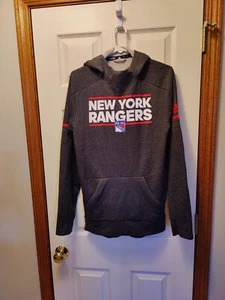 New York Rangers NHL Adidas Hockey Hoodie Sweatshirt (Men's Small) Gray - Picture 1 of 14