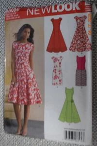 New Look Pattern A6094 Misses Dress Drop Waist Flare Straight Sz 8-18 Uncut - Picture 1 of 2
