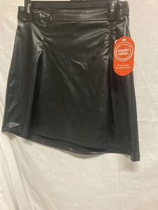 Girls Faux Leather Black Skirt Size Xxl - Picture 1 of 2