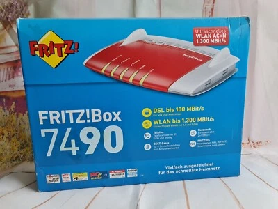 AVM FRITZ!Box 7490 WLAN Router mit Modem (20002584) WLAN AC+N 1.300 MBit/s - Bild 1 von 4
