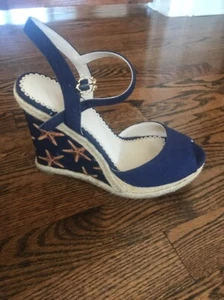 C. Wonder Stafish Womens Wedges Navy 7.5 - Picture 1 of 7