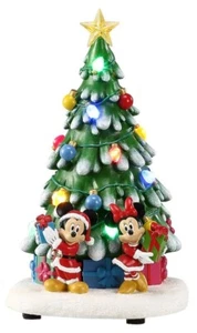 Disney 10 in LED Musical Mickey & Minnie Christmas Tree Scene Decor Decoration - Picture 1 of 3