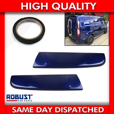 ROBUST CAR PARTS FOR FORD TRANSIT CUSTOM BARN DOOR SPOILER PAINTED DEEP IMPACT BLUE (2012-2023)