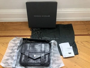 Proenza Schouler Lambskin Large PS1 Chain Wallet Black - receipt, box, & dustbag - Picture 1 of 7