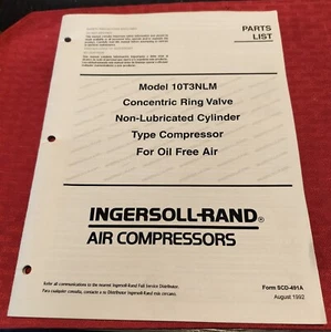 Ingersoll Rand Air Compressor Parts List 1992 - Picture 1 of 5