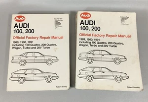 89-91 Audi 100 200 Factory Original Service Repair Manual Book Volume 1 And 2 - Bild 1 von 14