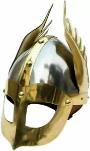 Medieval Wing Helmet with Eye Mask | Norman Nasal King Helmets - Picture 1 of 12
