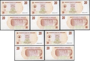 Zimbabwe - 5 pcs x 20 Dollars 2006 UNC cheque - Pick 40 Lemberg-Zp - Picture 1 of 2