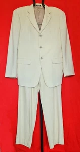 SUIT ITALY VINTAGE AUTHENTIC GIANNI VERSACE LINEN MENS PANTS BLAZER-US44/EU54 - Picture 1 of 15