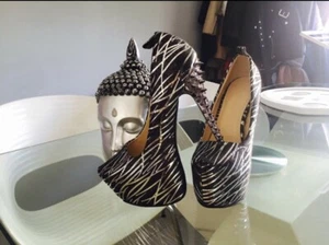 Sexy Zapatos Mujer Lujo Fiesta de Tacón Extrem Plataforma Bloque Alto - Imagen 1 de 4