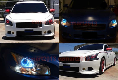 For Nissan Maxima 09-15 headlight RGB halo ring LED light angel eye Blue tooth - Image 1 of 4