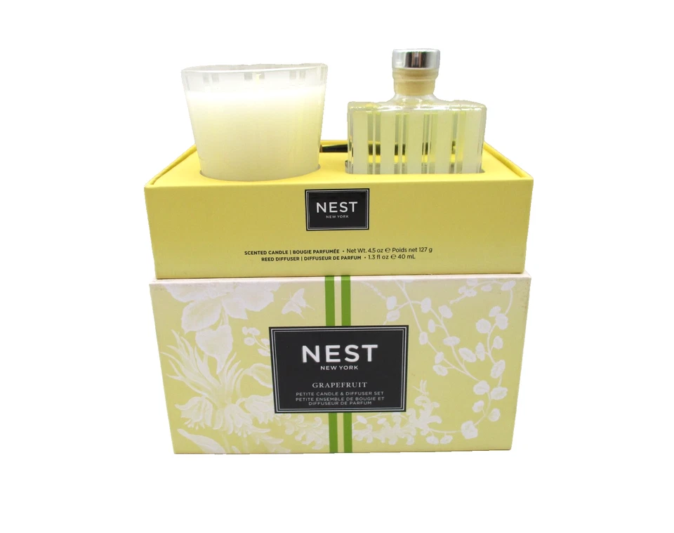 Nest New York Grapefruit Petite Scented Candle & Reed Diffuser Set