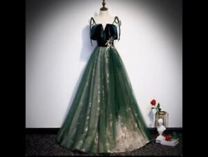 Emerald Long Green Prom Dress Size L
