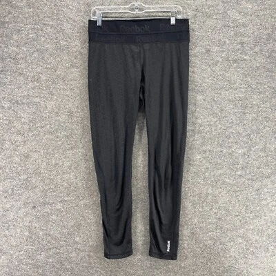 Reebok Leggings Women L Large Black High Rise Pull On Capri Elastic Waist Skinny - Image 1 of 4