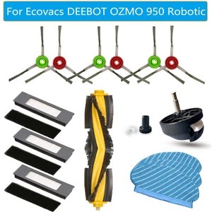 Main/Side Brush HEPA Filter Screen Cloth Kit for Ecovacs DEEBOT OZMO 950 Robotic - Picture 1 of 13