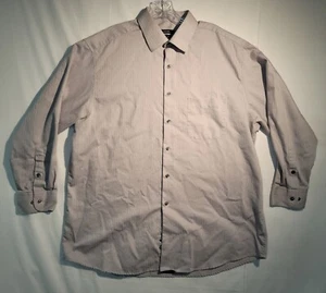 Alfani Mens Size XL 17 32-33 Gray Striped Dress Shirt - Picture 1 of 10