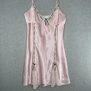 Morgan Taylor verstellbar babyrosa schwarz Spitze Dessous Slip Damengröße Large - Bild 1 von 13