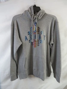 Ariat Real Hoodie Women's USA Chest Logo Hood Real Beartooth Gray Size M - Picture 1 of 3