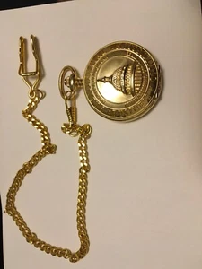 President George W. Bush Pocket Watch Nat'l Republican Congressional Gold Tone - Picture 1 of 4