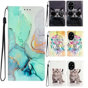 Custodia per Huawei P50 P40 P30 P20 pelle verniciata flip portafoglio custodia telefono - Foto 1 di 22