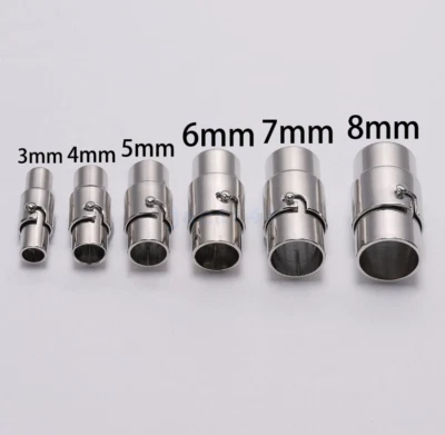 NEW 10X Magnetic Clasps Leather Cord Bracelet Connectors For DIY Jewelry Making - image 1 of 4