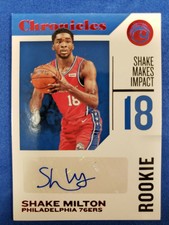 Rising Star 🌟 Shake Milton 2018-19 Panini Chronicles RC Signature. #RC-SMT