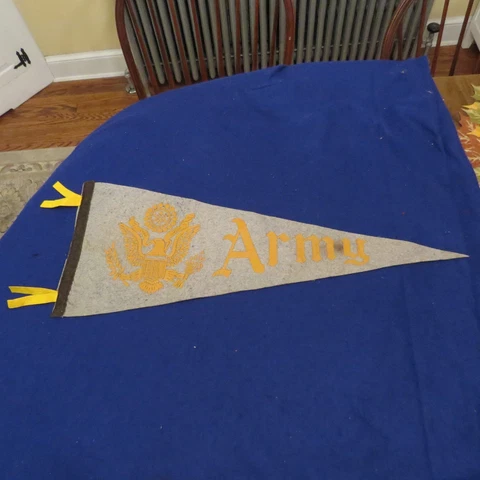 VINTAGE RARE Army Pennant Felt 1950's College NCAA University Patch 12" x 29" Cover
