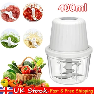 400ML Mini Food Chopper Blender Processor for Nut Vegetable Fruit Food UK Stocks - Picture 1 of 17