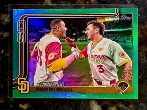 Lista de verificación 2025 Topps Serie 1 Machado Jackson Merrill #143 lámina verde SP/99 - Imagen 1 de 2
