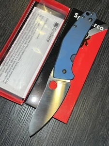 Spyderco Spydiechef - Blue Titanium/LC200N KnifeJoy Exclusive - Picture 1 of 6