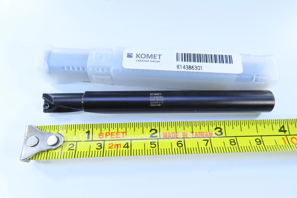 NEW 3/8" KOMET K14386301 CARBIDE INDEXABLE INSERT COOLANT BORING BAR LATHE TOOL - Image 1 of 3