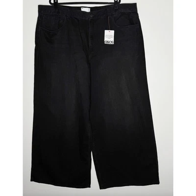 Nuevos pantalones de mezclilla para mujer talla grande 22 de ASOS Curve de pierna ancha de algodón Lyocell Foto 1 de 4