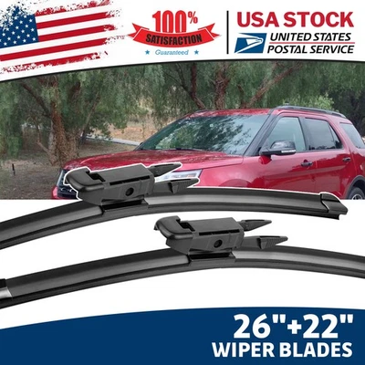 Par de limpiaparabrisas 26" 22" sin soporte para Toyota Tundra 2007-2021 Foto 1 de 4