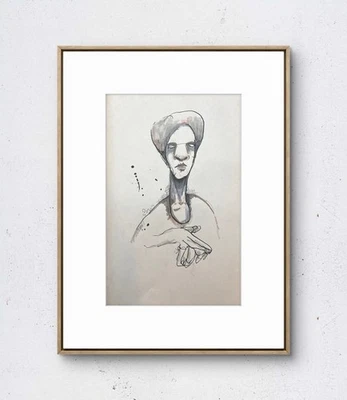 Páginas de cuaderno de bocetos aleatorias: Mona: papel: neoexpresionismo único 6x19 Foto 1 de 4