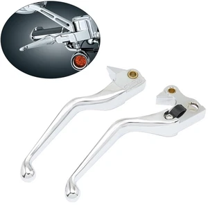 Chrome Hand Grips Clutch Brake Lever For Harley Sportster 883 Low XL883L 2005-10 - Picture 1 of 8