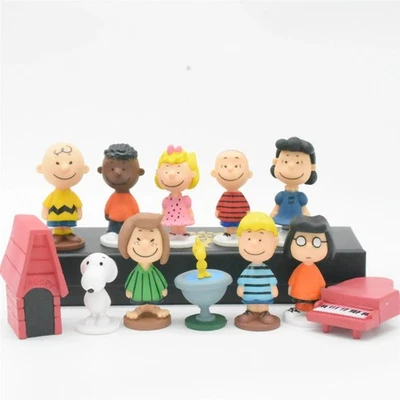 12PCS Peanuts Snoopy Cute PVC Figures Set Cartoon Doll Toys Kids Birthday Gift - Image 1 of 4