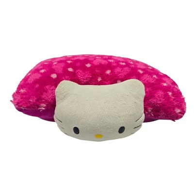 Antigo Y2K Hello Kitty travesseiro animal de estimação rosa bolinhas brinquedo de pelúcia bicho - Imagem 1 de 4