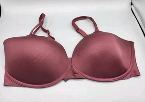 Victoria's Secret cranberry burgundy lined demi smooth SIZE 36DD - Picture 1 of 6