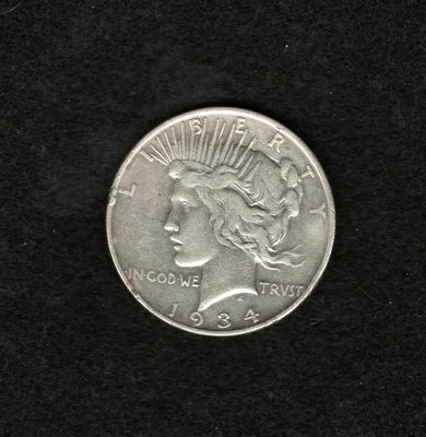 1934-D Peace Dollar - VF but shiny from a cleaning - Image 1 of 2