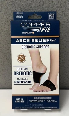 Cooper Fit Unisex Arch Relief Plus, Orthotic Support, One Size, 2 Arch Wraps - Image 1 of 4