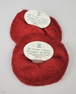 KNIT ONE CROCHET TOO MOHAIR/SILK 25g 225 yds RED 2 SKEINS - Picture 1 of 1
