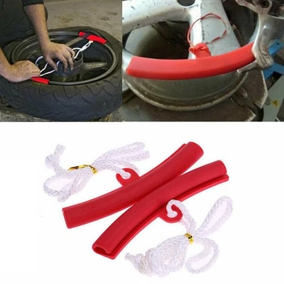 Effective Wheel Rim Protectors for Motorcycles Easy to Attach Red Color - Image 1 of 4
