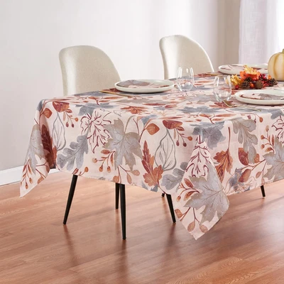 Autumn Leaves Thanksgiving Tablecloth, 60x126 Inch for 8ft Rectangle Tables - Image 1 of 4