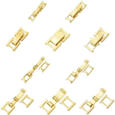 10x Brass Fold Over Jewelry Clasps Watch Band Clasps Jewelry Extender Gold Clasp - Image 1 of 4