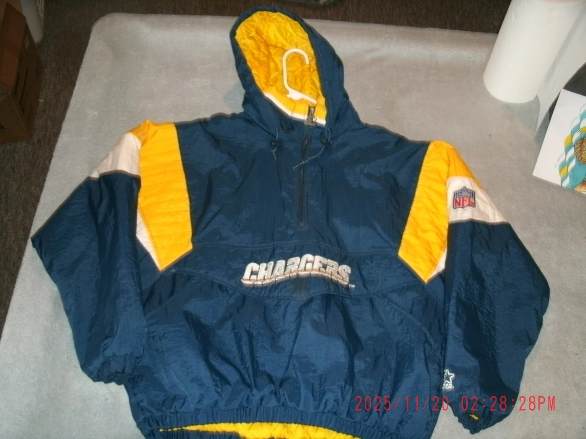 Starter Chargers ジャケット ネイビー/イエロー Men's Starter Navy Los Angeles Chargers Triple Option Satin